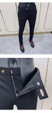 Aidase New Striped Suit Pants  Men Elegant Skinny Fit Office Pant Men Trousers Pant For Man Business Slim Fit Dress Ankle Trousers aidase-shop