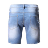 Men Denim Shorts Ripped Skin-friendly Polyester Summer Mens Short Pants Classic distressed ripped short jeans Streetwear 2021 aidase-shop