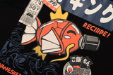 Aidase Hip Hop T Shirts Streetwear Hip Hop Embroidery Japanese Kanji Puffer Fish Poster Print Tees 2022 Men Cotton Short Sleeve Tshirts aidase-shop