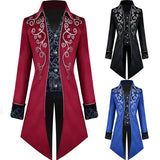 Aidase Adult Men Victorian Medieval Coat Punk Tuxedo Halloween Cosplay Costume Tailcoat Gothic Steampunk Trench Frock Outfit Overcoat aidase-shop