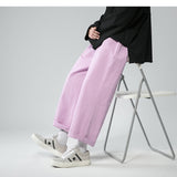 Legible Men's Pants Retro Ankle Length Casual Cotton Pant Male Elastic Waist Loose Pant Man aidase-shop