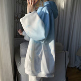 Aidase Hooded Sweatshirt Gradient Female Loose Korean Fashion Zipper Cardigan Sweater New Hip-hop Drawstring Pocket Decoration Itself aidase-shop