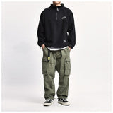 Style Multi Pocket Cargo Pants Men Loose Work Trousers Mens Streetwear Casual Pants aidase-shop