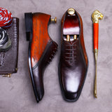 Autumn Winter Cowhide Shoes Men Business Formal Wear Leather Shoes Men's British Leather Carving Trend Wedding Breathable Shoe aidase-shop