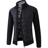Aidase Winter Men's Fleece Tide Sweatercoat High Collar Patchwork Warm Cardigan Causal Knitted Male Clothing aidase-shop