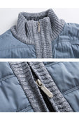 Aidase Winter Men's Fleece Tide Sweatercoat High Collar Patchwork Warm Cardigan Causal Knitted Male Clothing aidase-shop