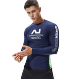 Long Sleeve Compression Shirts Men Surf Diving Shirt UPF 50+ Swim Sun Shirts Man Outdoor Sports Training Tops aidase-shop