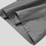 Aidase  2022 Men Wide Leg Pants Plain Joggers Button Loose Leisure Trousers Men Streetwear Chic Casual Pantalones Hombre S-5XL INCERUN aidase-shop