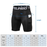 3 Pcs Compression Running Shorts Men  with Phone Pocket Quick Dry Short Leggings Gym Fitness Sports Short Tights Male Underwear aidase-shop