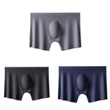 3Pcs Summer Men Ice Silk Seamless Underwear Sexy Men's Boxers Shorts Male Ultra-thin Breathable Panties Boxer Briefs Underpants aidase-shop