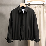 White Shirts Men Long Sleeve Button Tops Casual Loose Breathable Couple Solid Turn Down Collar Camisa De Homem Handsome Fashion aidase-shop