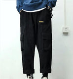 Aidase Autumn Overalls Pants for Men Military Straight Loose Multi-pocket Japanese Sweatpants 2020 Nine-point Casual Fashion Streetwear aidase-shop