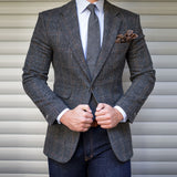 Aidase Plaid Button One Button OL Men's Blazer High Quality Slim Fit Male Jacket Fashion Casual Business Male Coat 2022 aidase-shop