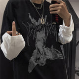 Harajuku funny Print T-shirts Cotton Tshirts Summer Men/Women Hip Hop  Fallen Angel Tshirt Streetwear t shirts Short Sleeve Tops aidase-shop