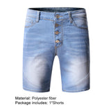 Men Denim Shorts Ripped Skin-friendly Polyester Summer Mens Short Pants Classic distressed ripped short jeans Streetwear 2021 aidase-shop