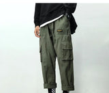 Aidase Autumn Overalls Pants for Men Military Straight Loose Multi-pocket Japanese Sweatpants 2020 Nine-point Casual Fashion Streetwear aidase-shop