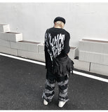 Tassel Pants Men's Fashion Brand Pendant Wide Leg Hip Hop Lazy Wind Jeans Couple's Pants Loose jeans men aidase-shop