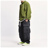 Style Multi Pocket Cargo Pants Men Loose Work Trousers Mens Streetwear Casual Pants aidase-shop