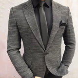 Aidase One Button Notched Lapel OL Men's Blazer Casual Business Male Jacket Single-Breasted Slim Fit Blazer Autumn Winter Full Sleeve aidase-shop