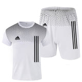 Aidase New men's sportswear summer suits men's fitness wear sports suits short-sleeved t-shirt shorts quick-drying 2-piece set aidase-shop