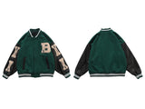 Aidase Mens Jackets Bone Letter Patchwork Harajuku Korea Style High Street Spring Autumn Baseball Coats Single-breasted Bomber Jacket aidase-shop