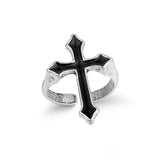 Aidase Vintage Black Big Cross Opening Rings For Women Party Jewelry Men Trendy Gothic Metal Color Finger Ring Halloween Gifts Anillos aidase-shop