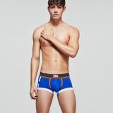 Aidase Fashion Men's Striped Number Printing Boxers Trunks Sexy Mens Tight Cotton Breathable U Pouch Underpants Hombre Ropa Interior aidase-shop