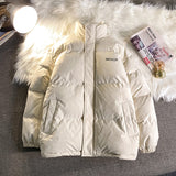 Men Fleece Harajuku Warm Parkas 2022 Mens Korean Fashion Streetwear Winter Jacket Japanese Style Vintage Bubble Coat aidase-shop