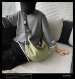 Aidase Men's and women's shoulder bag leisure student bag high quality Oxford women's crossbody bag waterproof outdoor fitness bag aidase-shop