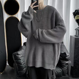 Aidase Y2K O-neck sweater for men women 2021 new autumn winter casual base jerseys oversize fashion lightweight Korean hip hop sweater aidase-shop