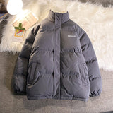 Men Fleece Harajuku Warm Parkas 2022 Mens Korean Fashion Streetwear Winter Jacket Japanese Style Vintage Bubble Coat aidase-shop