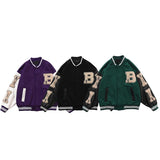 Aidase Mens Jackets Bone Letter Patchwork Harajuku Korea Style High Street Spring Autumn Baseball Coats Single-breasted Bomber Jacket aidase-shop