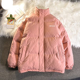 Men Fleece Harajuku Warm Parkas 2022 Mens Korean Fashion Streetwear Winter Jacket Japanese Style Vintage Bubble Coat aidase-shop