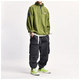 Style Multi Pocket Cargo Pants Men Loose Work Trousers Mens Streetwear Casual Pants aidase-shop