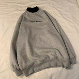 Aidase 2021 Men's Thickened Cashmere Coats High Collar Pullover Fake 2-piece Loose Hoodies Youth Tide Bottom Shirt 3 Color Sweatshirts aidase-shop