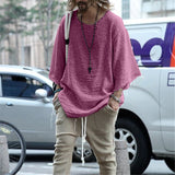 Aidase Autumn Men Long Sleeve O Neck Sweater Casual Knitted Loose Tops Harajuku Thin White Solid Mens Pullovers Pull Homme Streetwear aidase-shop
