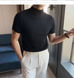 Aidase   2022 Brand clothing Men Summer Casual Knit Sweaters/Male Slim Fit Round collar trend Short Sleeve T-shirts Plus size S-3XL aidase-shop