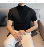 Aidase   2022 Brand clothing Men Summer Casual Knit Sweaters/Male Slim Fit Round collar trend Short Sleeve T-shirts Plus size S-3XL aidase-shop