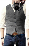 Aidase Men's Casual Suit Vest Steampunk Style Wedding Best Man Waistcoat aidase-shop