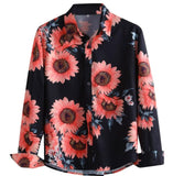 Aidase 2022  Plus Colors Personality Men Casual Slim Long-sleeve Shirt Flower Print Top Slim Party Shirts Male Dress Shirt Men Clothes aidase-shop