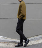 Aidase men's wear autumn winter V-neck sweater male's loose korean style knitted tops vintage long sleeve large size tops aidase-shop
