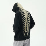Hip Hop Knitted Sweater Men Hoodie Pullovers Male Punk Goth Hoodies Harajuku Loose Men's Clothing Japanese Streetwear aidase-shop
