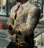 Aidase Fashion Men Oversized Casual Shirt Stripe Print Long Sleeve Men Clothing High Quality Prom Party Cardigan Blouses Us size S-5XL aidase-shop