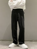High-quality High Street Trousers Men Designer Handsome Elastic Pants Unisex Loose All-match Trend Suit Bottom Casual Long Pants aidase-shop