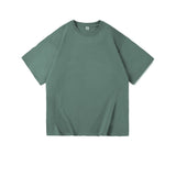 Summer Man T-shirts Short Sleeve Solid Color Casual Oversized T Shirt Men Harajuku Hip Hop Cotton Men's Clothing Tops Tee aidase-shop