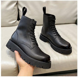 Aidase  Vintage Casual Mens Genuine Leather Lace Up Ankle Boots Male Platform Motorcycle Boots Fashion Footwear Zapatillas Hombre aidase-shop