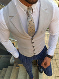 Aidase Men's Suit Vest  Business  Custom Collar Light Slim Fit Wedding Vest aidase-shop