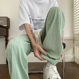 Summer New Casual Pants Men Loose Large Size High Elastic Floor Dragging Pants Male Fashion Street Y2k Trousers M-5x aidase-shop
