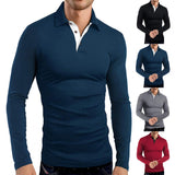 Aidase Solid Color Turn-down Collar Men Shirt Soft Leisure Long Sleeve Autumn Shirt All Match Formal Quick Dry Men Shirt	for Work aidase-shop