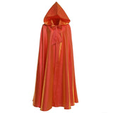 Aidase  Halloween Party Cosplay Woman Men Adult Long Hero Witchcraft Witchcraft Robe Hood Cloak Cosplay Satin Red Medieval Cloak aidase-shop